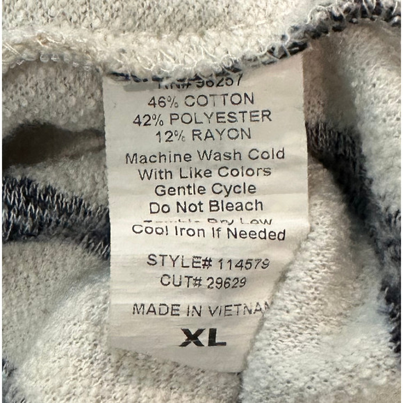 PerSeption Concept Blue & White Short Sleeve Hoodie with Front Pocket size XL - Picture 5 of 5